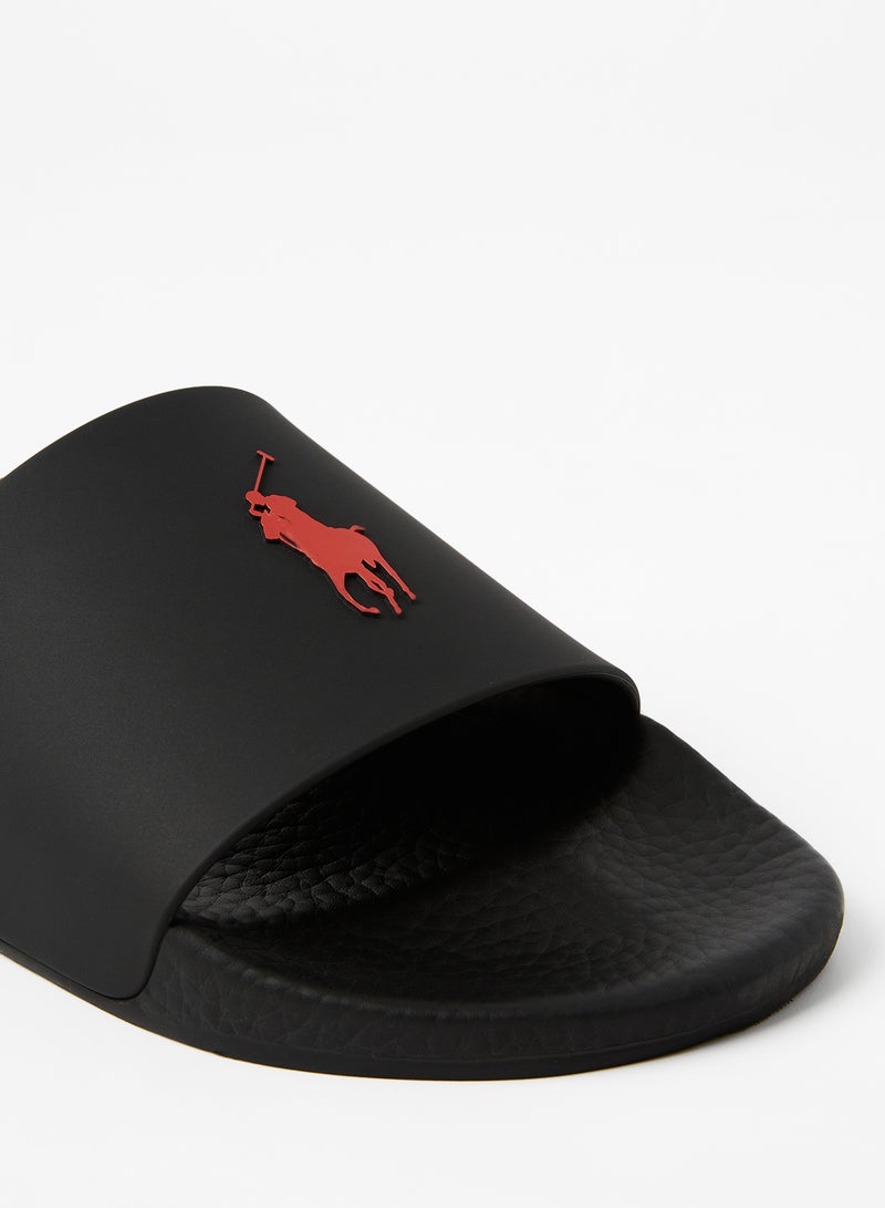 POLO RALPH LAUREN Contrast Logo Slides Black  - Image 4