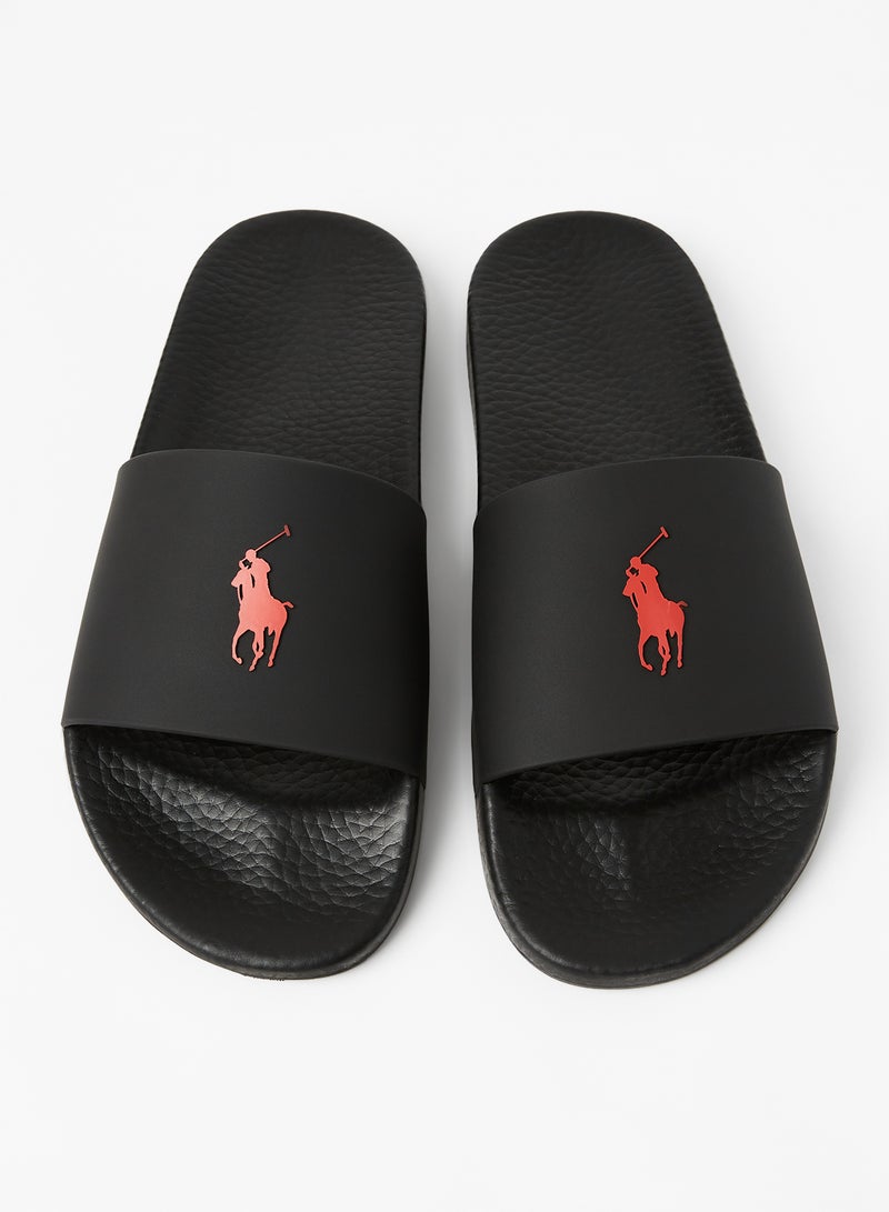 POLO RALPH LAUREN Contrast Logo Slides Black  - Image 2