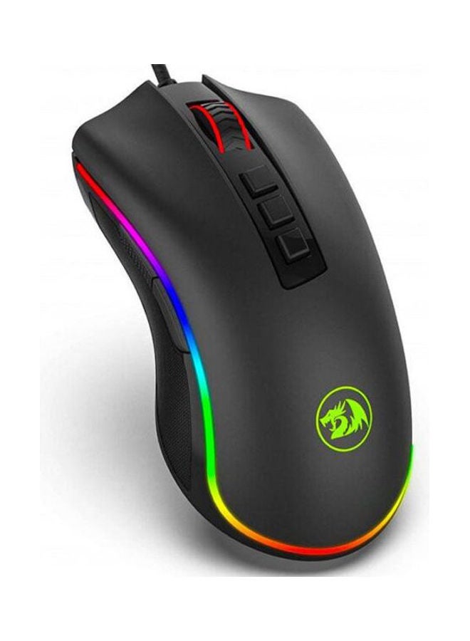 M711 Cobra Gaming Mouse with 16.8 Million RGB Color Backlit, 12,400 DPI Adjustable, Comfortable Grip, 8 Programmable Buttons, Black