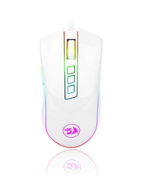 M711 Cobra Gaming Mouse with 16.8 Million RGB Color Backlit, 12,400 DPI Adjustable, Comfortable Grip, 8 Programmable Buttons, White