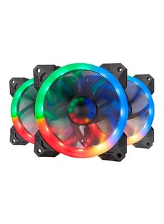 Redragon GC-F008 (3 Packs 120mm) RGB Computer Case PC Cooling Fan - Quiet High Airflow - 57 Different Lighting FX - CPU Cooler and Radiators Black - v1634949980/N51501046A_1