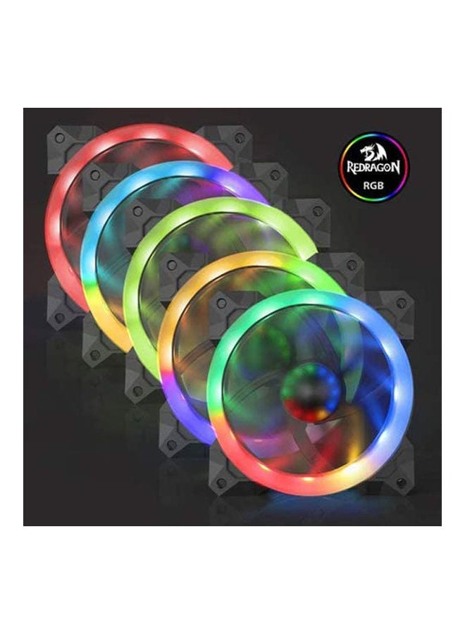 REDRAGON - Redragon GC-F008 (3 Packs 120mm) RGB Computer Case PC Cooling Fan - Quiet High Airflow - 57 Different Lighting FX - CPU Cooler and Radiators Black - Image 1
