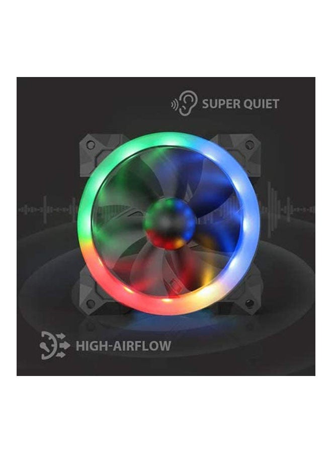 REDRAGON - Redragon GC-F008 (3 Packs 120mm) RGB Computer Case PC Cooling Fan - Quiet High Airflow - 57 Different Lighting FX - CPU Cooler and Radiators Black - Image 1