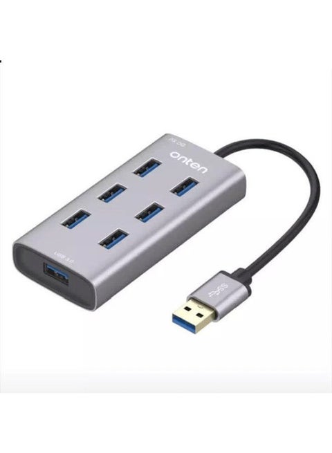 Usb 3.0 To 7 Port Usb 3.0 Hub Docking Station ,Usb Power Adapter For Imac & Notebook Silver