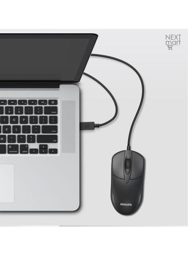فيليبس Usb Optical Office Mouse Black - Image 3