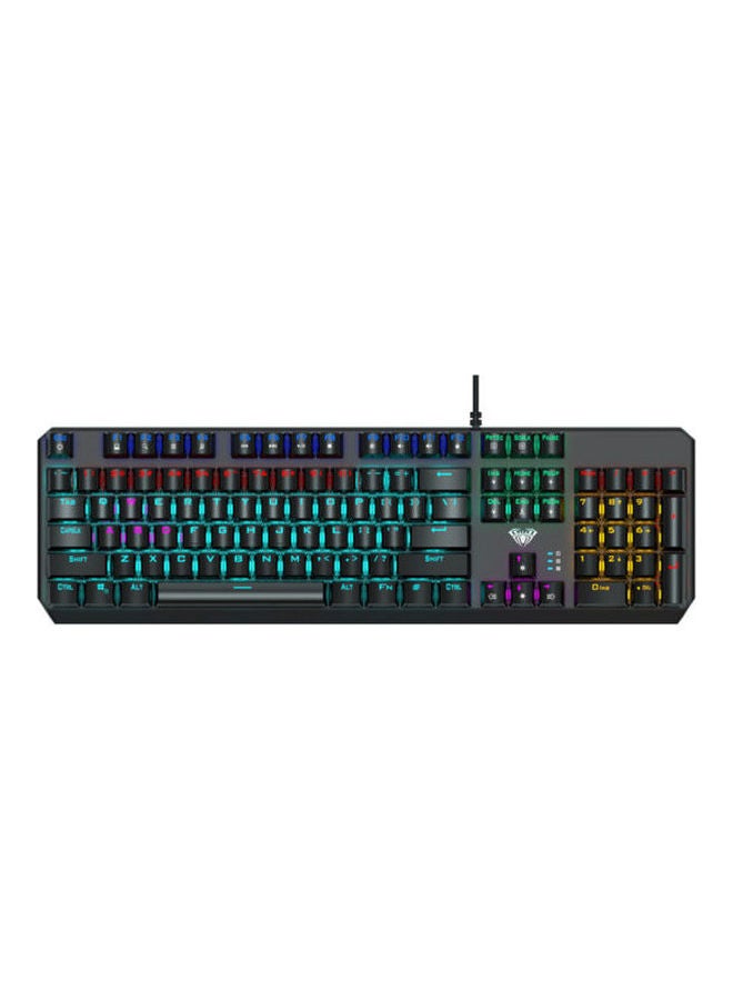 AULA - Rainbow Full Gaming Mechanical Keyboard Black - Image 1