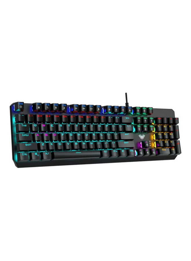 AULA - Rainbow Full Gaming Mechanical Keyboard Black - Image 1