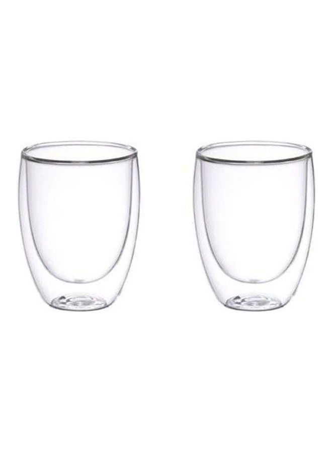 كويزين آرت - طقم أكواب زجاجية بجدار مزدوج من قطعتين سعة 450 مل. شفاف 2 x 450ملليلتر - Image 1
