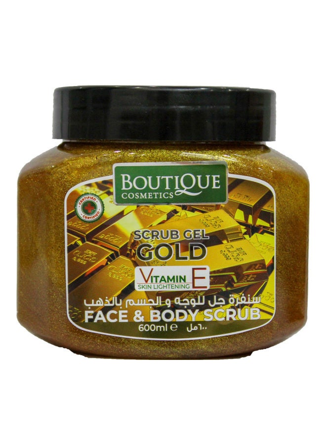 BOUTIQUE - Gold Face And Body Scrub 600ml - Image 1
