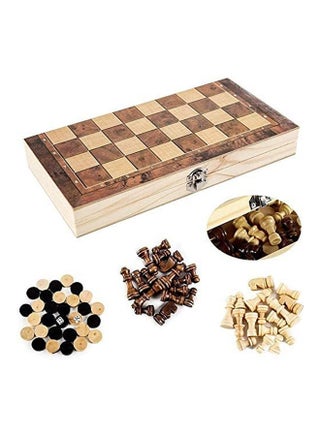 3-In-1 Foldable Backgammon Checkers Chess Set 2 Players - v1634978768/N51501659A_1
