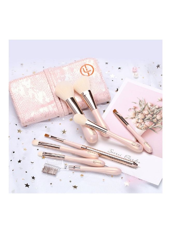 Sunflower Set of 8 Sakura Powder Series Makeup Brushes Pink  - Image 2