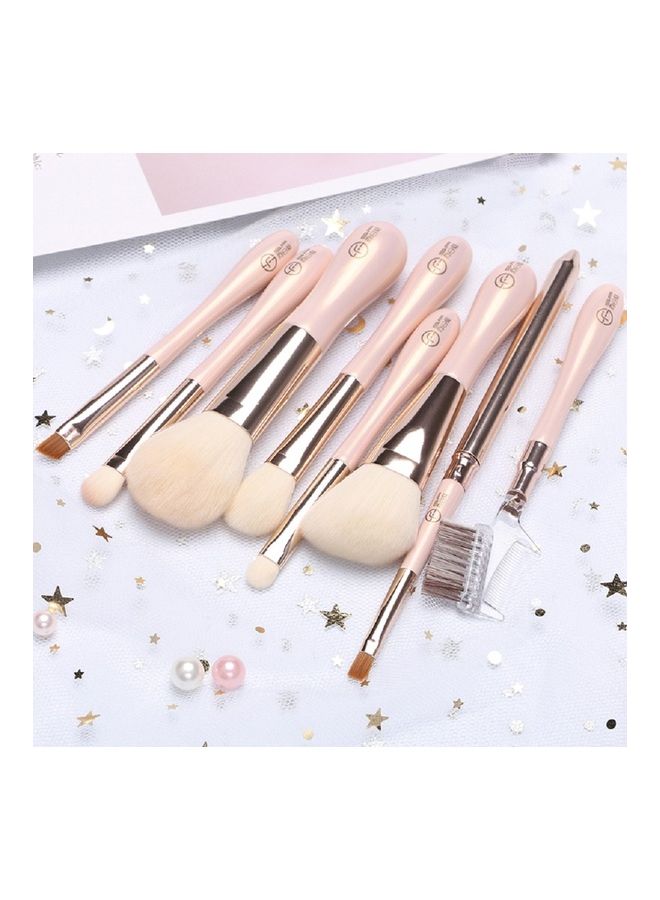 Sunflower Set of 8 Sakura Powder Series Makeup Brushes Pink  - Image 3