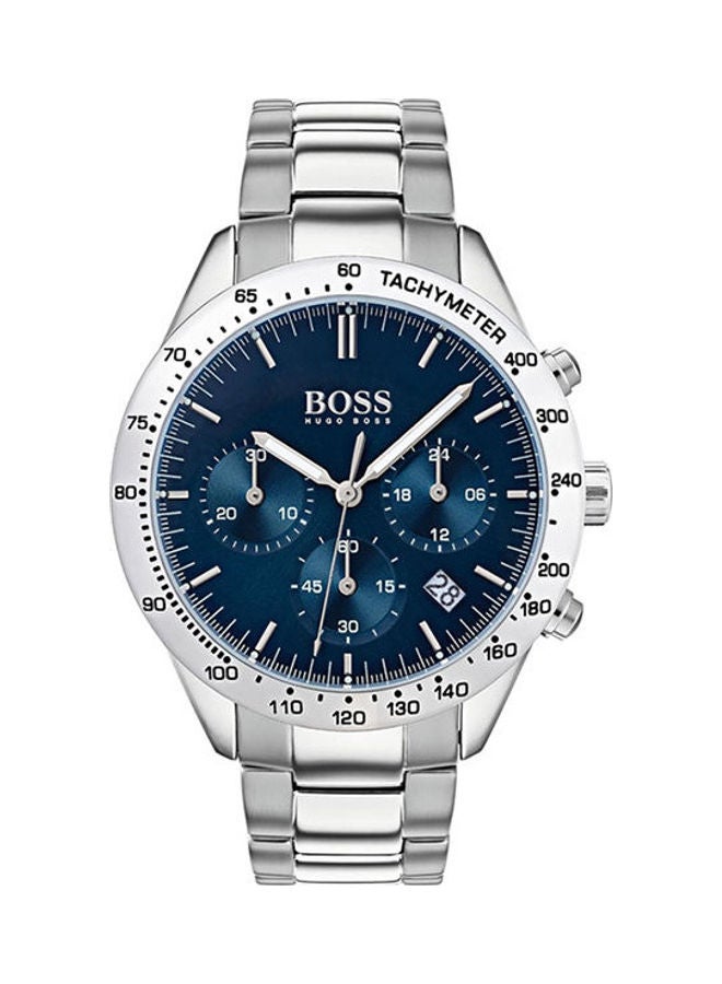 هوجو بوس ساعة يد كرونوغراف بإبزيم وسوار من الاستانلس ستيل طراز 1513582 للرجال - Image 1