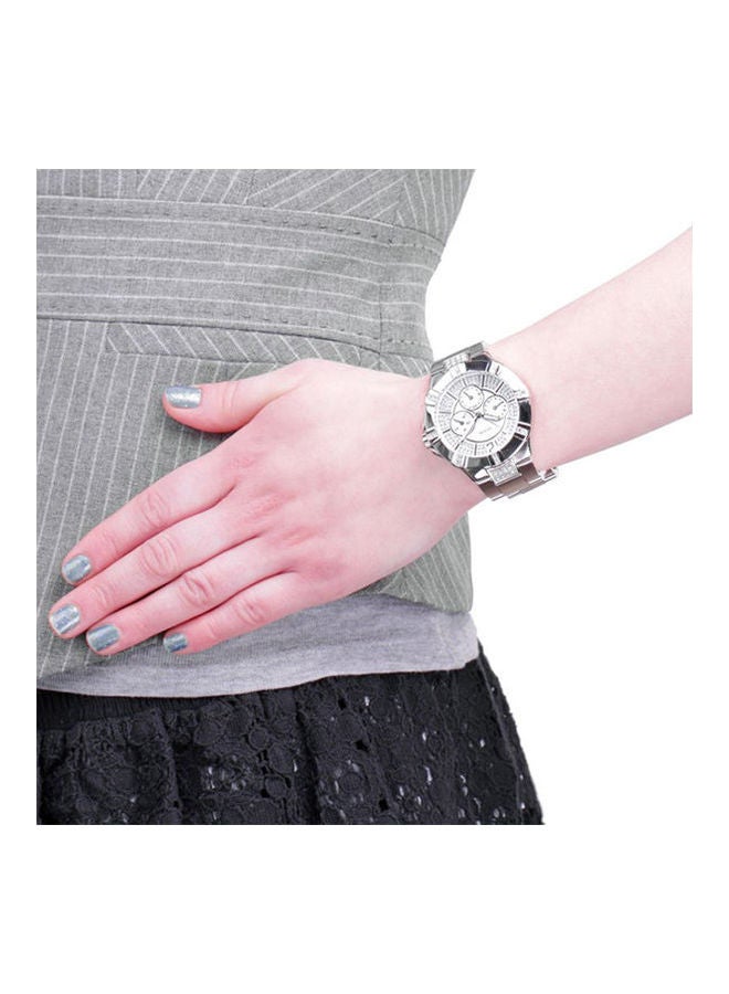 GUESS Women's Stainless Steel Chronograph Buckle Watch W12080L1 - Image 2