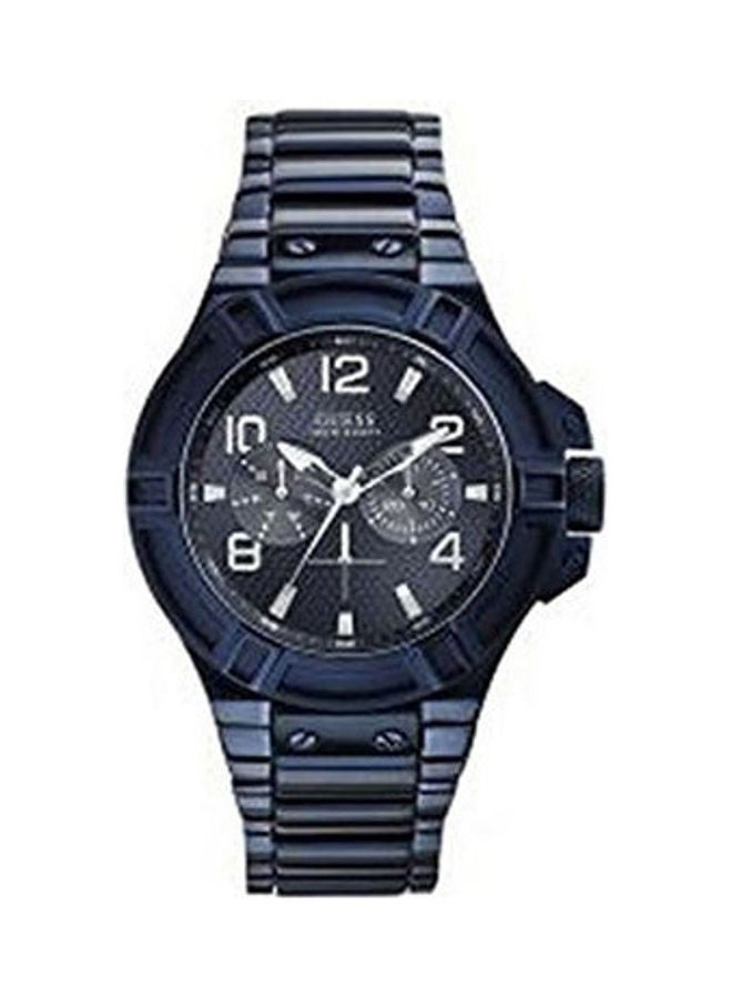 جس ساعة يد كرونوغراف بسوار من الستانلس ستيل مزودة بمشبك طراز W0041G2 للرجال - Image 1