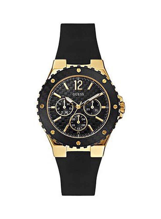 جس ساعة يد كرونوغراف بسوار من السيليكون مزودة بإبزيم طراز U0149L4 للنساء - Image 1