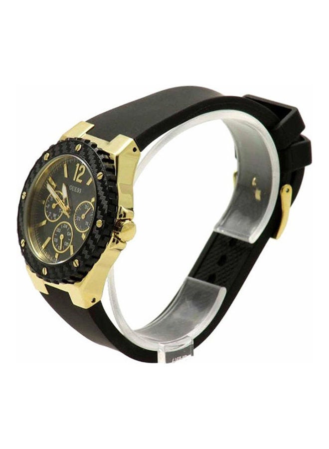 جس ساعة يد كرونوغراف بسوار من السيليكون مزودة بإبزيم طراز U0149L4 للنساء - Image 2