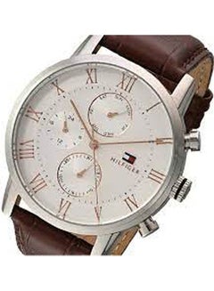 Men's Leather Chronograph Buckle Watch 1791400 - v1634982062/N51502148A_2