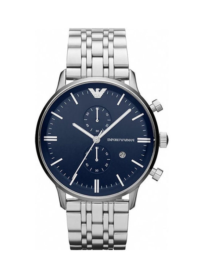 EMPORIO ARMANI Men's Stainless Steel Chronograph Buckle Watch AR1648 - Image 1