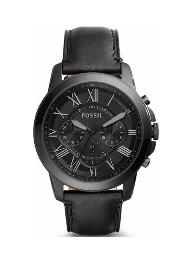 Men's Leather Chronograph Buckle Watch FS5132P
