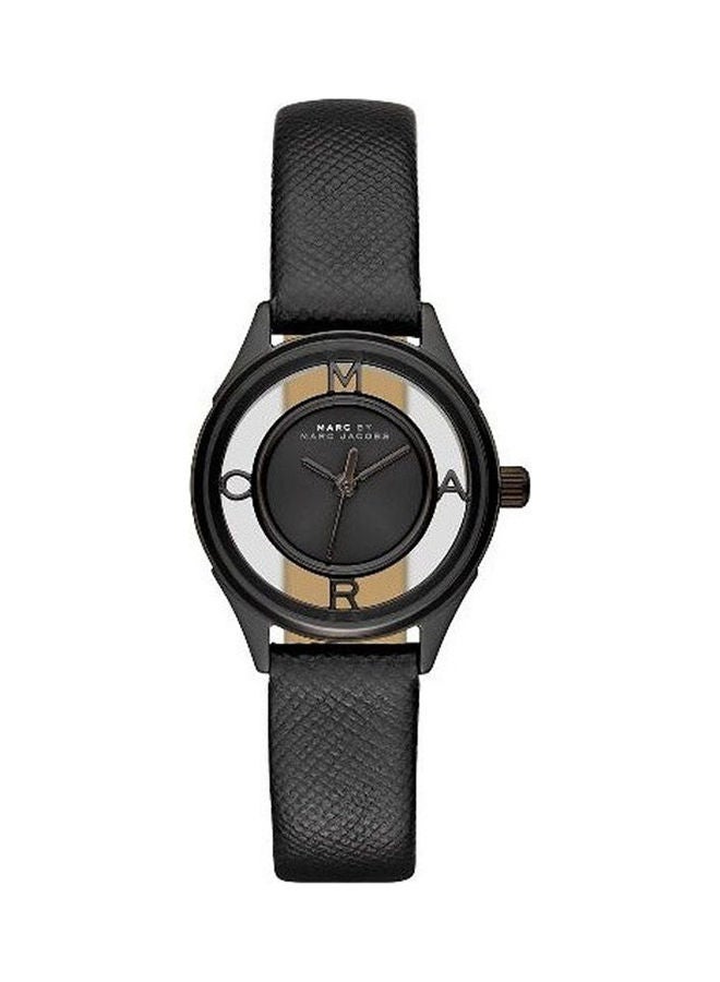 مارك جاكوبس ساعة يد كرونوغراف بسوار من الجلد مزودة بإبزيم طراز MBM1384 women - Image 1
