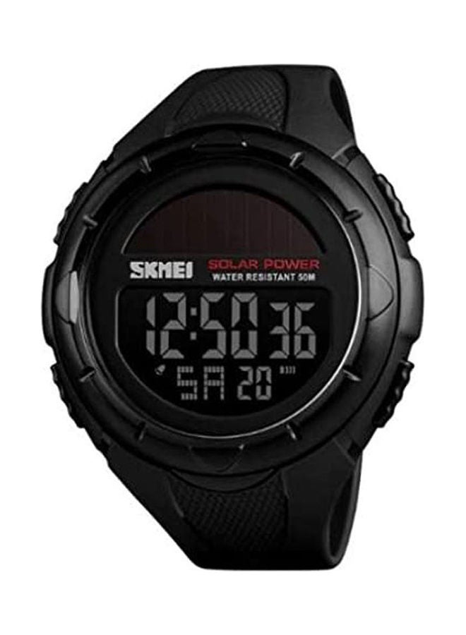 SKMEI Men's Rubber Chronograph Buckle Watch SKMEI1405black  - Image 1