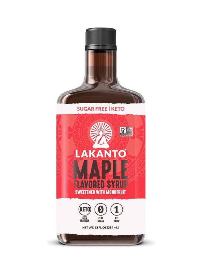 LAKANTO Monkfruit Sweetened Maple Flavored Syrup 384ml  - Image 1
