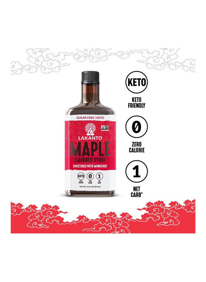 LAKANTO Monkfruit Sweetened Maple Flavored Syrup 384ml  - Image 3