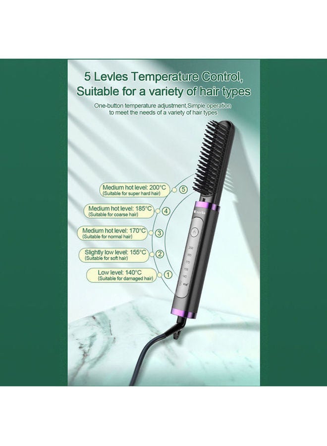 EzzySo Automatic Curling Hair Straightener Combs Black - Image 2