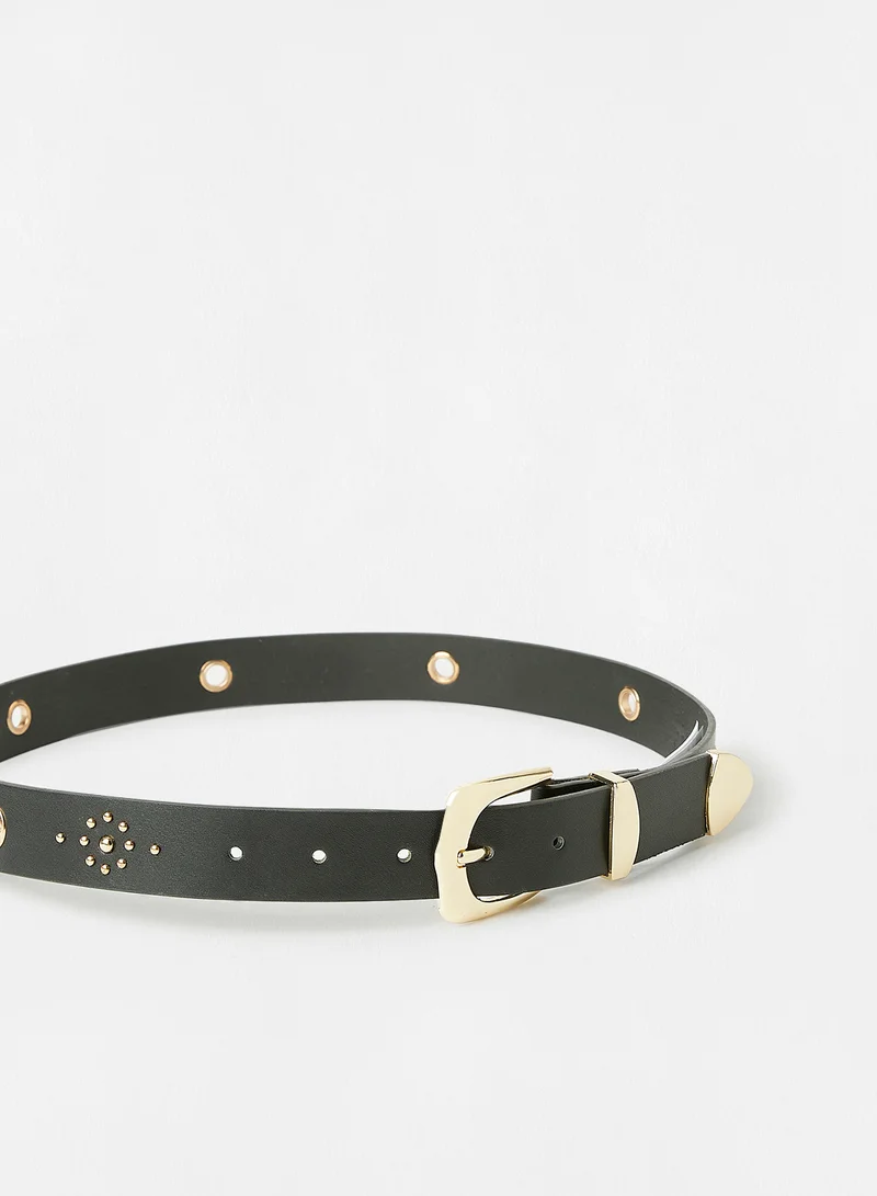 ONLY Adjustable PU Belt Black