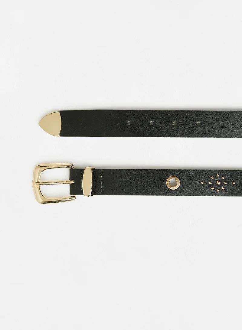ONLY Adjustable PU Belt Black