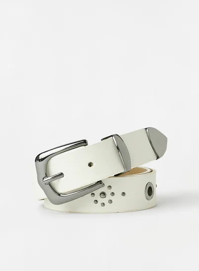 ONLY Adjustable PU Belt pumice stone/gun metal