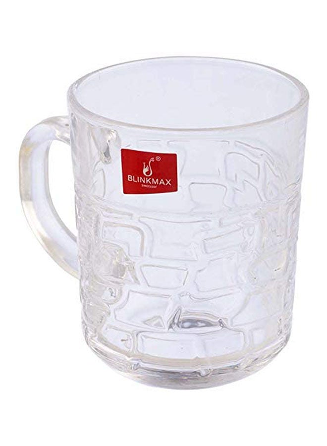 Blinkmax Glass Patterned Tea Mug Set Clear 7X8.5cm  - Image 2