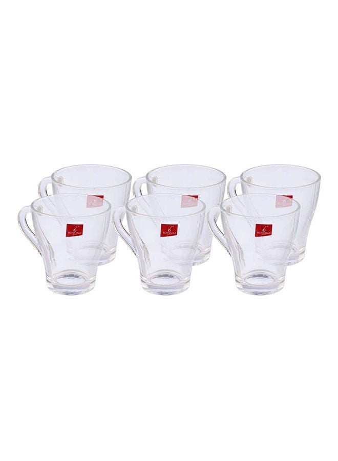 Blinkmax Glass Plain Tea Mug Set Clear 8.5X9.5  - Image 1