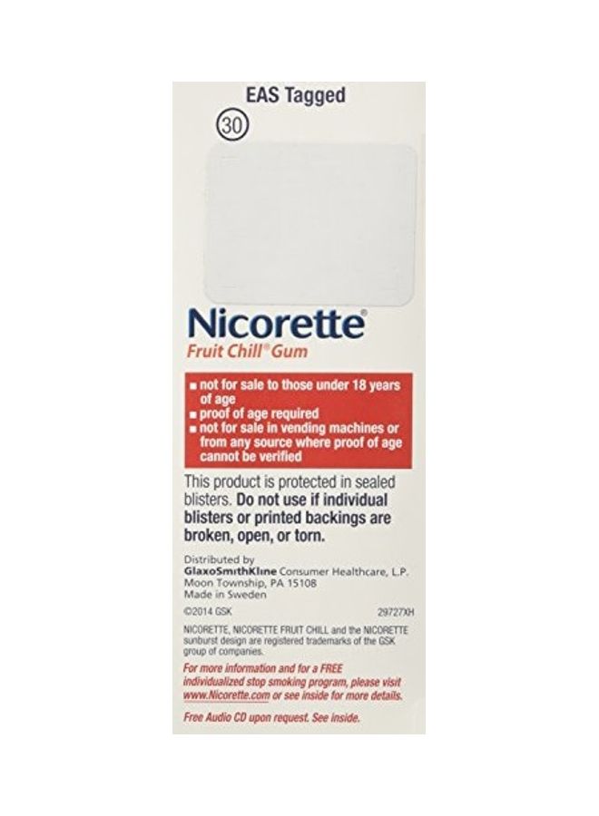nicorette Fruit Chill Gum 2mg - 100 Gums  - Image 1