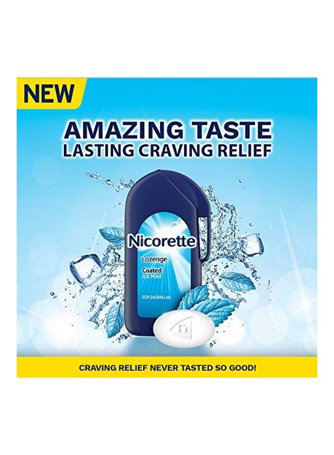 nicorette Coated Nicotine Lozenges 4mg  - Ice Mint 20 Count  - Image 1