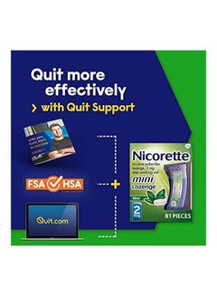 Mini Nicotine Lozenges 2mg  Mint Flavored - 81 Count