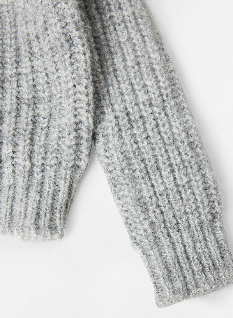 ONLY Kids/Teen Knitted Pullover Light Grey  - Image 4