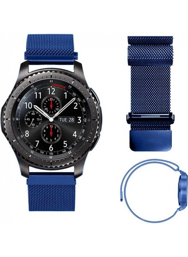 MARGOUN - Replacement Band With Milanese Loop For Samsung Gear S3 Classic/Frontier - 22mm Blue - Image 1