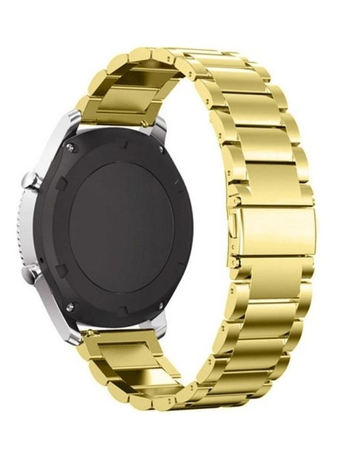 مارجون سوار من الستانلس ستيل مقاس 22 مم لساعة سامسونج جالاكسي جير S3 كلاسيك/ فرونتير ذهبي - Image 2