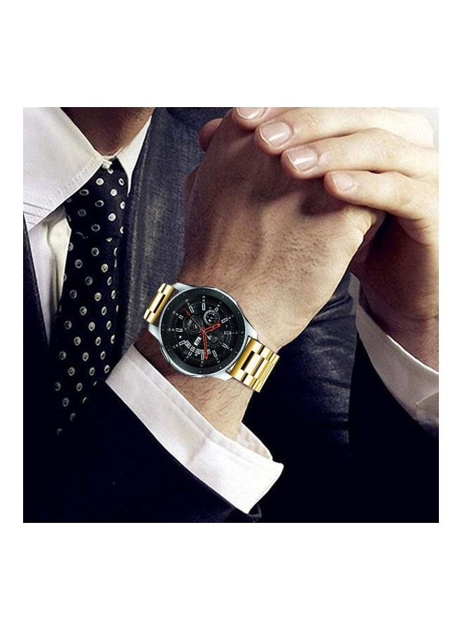 مارجون سوار من الستانلس ستيل مقاس 22 مم لساعة سامسونج جالاكسي جير S3 كلاسيك/ فرونتير ذهبي - Image 5