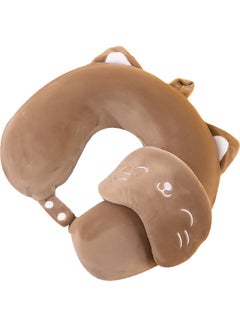 U-Shaped Protective Neck Pillow Brown