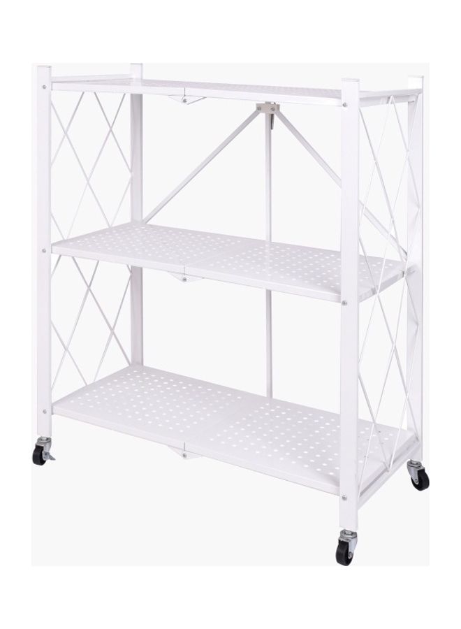 هوم بوكس رف تخزين 3 طوابق قابل للطي من ريو - 70x34x87 سم أبيض 70x87سم - Image 3