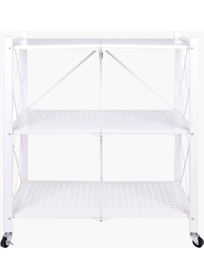 هوم بوكس رف تخزين 3 طوابق قابل للطي من ريو - 70x34x87 سم أبيض 70x87سم - Image 2