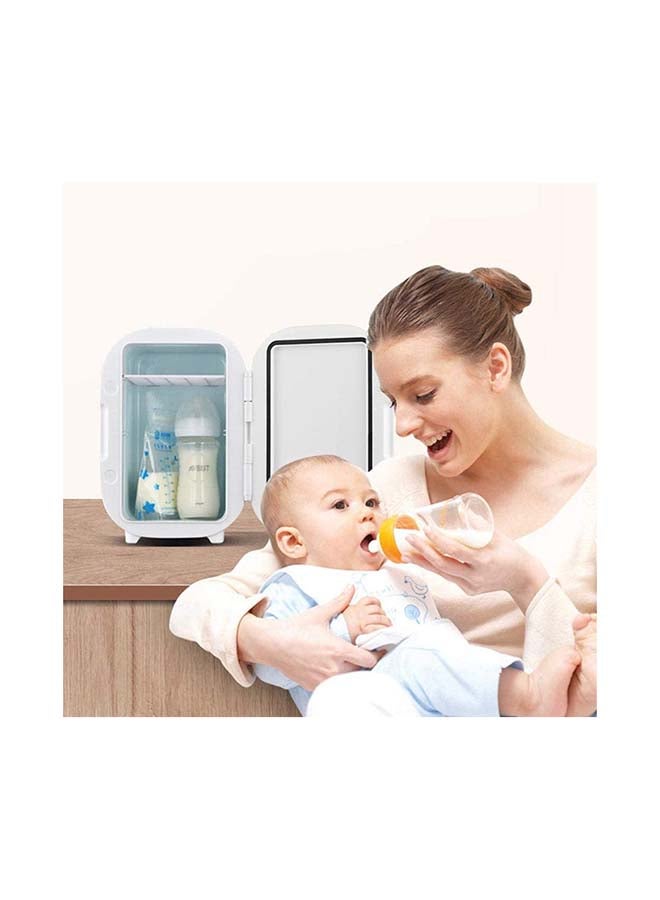 Cool Baby Mini Fridge Dual Use Small Refrigerator Car/Home Cooler Warmer Portable Freezer Portable Heating & Cooling Makeup Fridge 6.0 L CZBX06MAA White  - Image 2