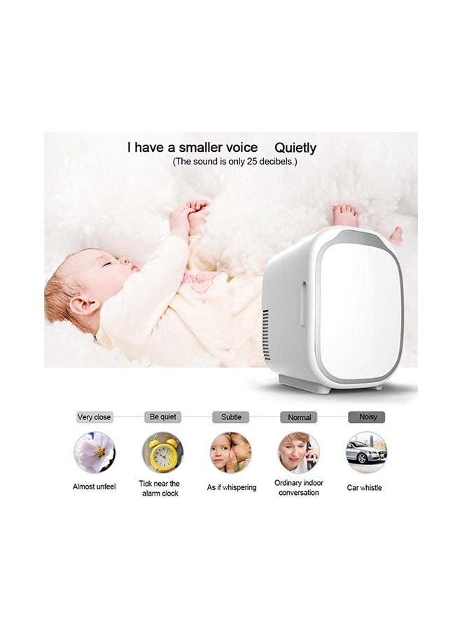 Cool Baby Mini Fridge Dual Use Small Refrigerator Car/Home Cooler Warmer Portable Freezer Portable Heating & Cooling Makeup Fridge 6.0 L CZBX06MAA White  - Image 3