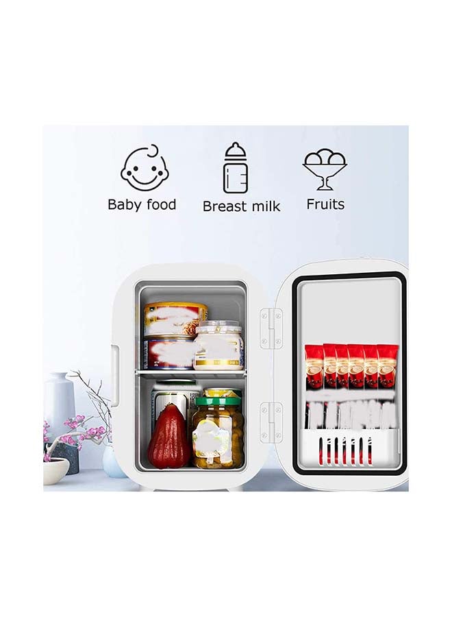 Cool Baby Mini Fridge Dual Use Small Refrigerator Car/Home Cooler Warmer Portable Freezer Portable Heating & Cooling Makeup Fridge 6.0 L CZBX06MAA White  - Image 5