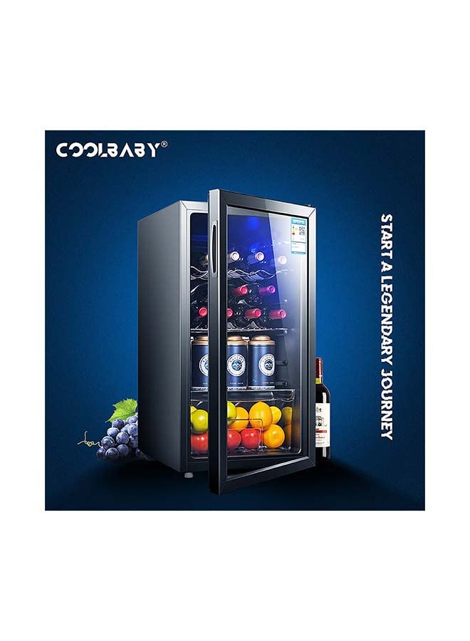 Cool Baby - Household Wine Cooler Wine Cabinet Refrigerator Beverage Cooler Four-layer Mini Refrigerator Small Wine Cellar, Silent Compressor, Temperature Control 95 L 0.48 kW CZBX20MAA Black - Image 1