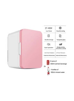Cool Baby Mini Fridge for Skincare Refrigerator Portable Dual-Use Car Home Fridge Beverage Refrigerators Freezer Cooler Warmer Keep Fresh for Car Home Pink 8.0 L CZBX13PkMAA White/Pink  - Image 2