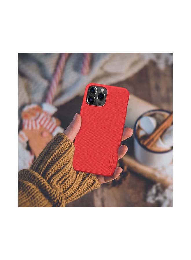Nillkin Super Frosted Shield Hard Phone Cover Slim Fit for iPhone 13 Pro Max Red - Image 4